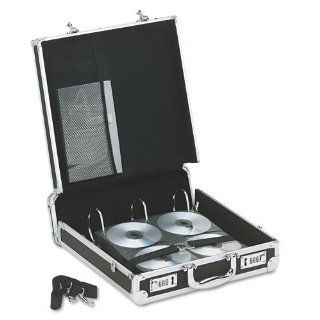Vaultz Vaultz Locking Media Binder, Holds 200 Disks, Black