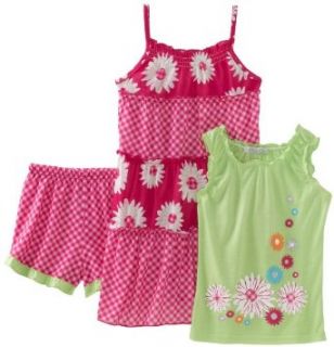 J Khaki Daisy PJ Set Girls (XS (4)) Shorts Pajama Sets Clothing