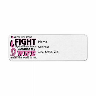 Wife Means The World To Me Breast Cancer Custom Return Address Label
