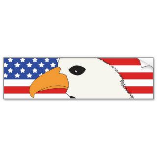 American Eagle Flag Patriotic Background Bumper Sticker
