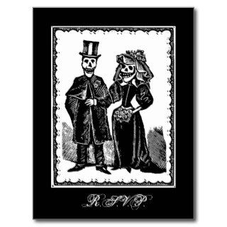 Skeleton Couple (RSVP)   Postcard