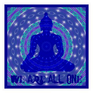 Oneness Mandala with Buddha Poster