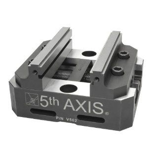 5th Axis V562 Steel 5 Axis Vise with Gripper Teeth, 0 to 6" Clamping Range, 5" Length x 6" Width x 3" Height Bench Vises
