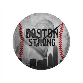 Boston Strong by Vetro Jewelry & Designs Wall Clocks
