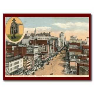 Market St., Newark NJ 1918 Vintage Post Card