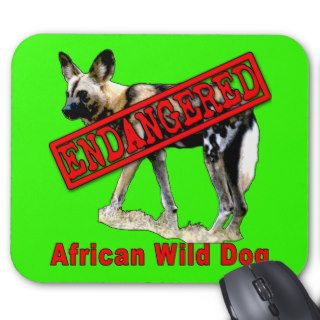 African Wild Dog Endangered Animal Products Mouse Pad