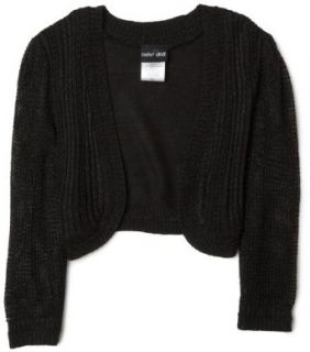 Paperdoll Girls 7 16 3/4 Sleeve Sweater Knit Shrug,Black,L(12/14) Clothing