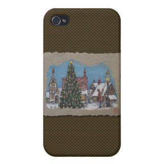 Christmas Village Lamplighter iPhone 4/4S Cases