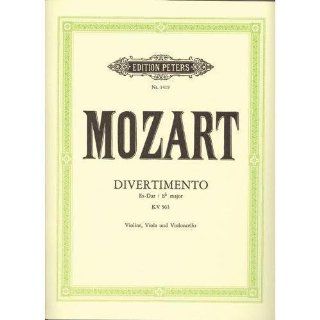 Mozart, WA   Divertimento in E flat Major, K 563   Violin, Viola, and Cello   Edition Peters Musical Instruments