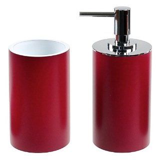 Gedy Ruby Red Fashionable 2 Piece Bathroom Accessory Set, YU580 53  