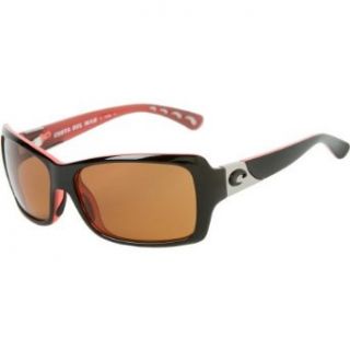 Costa Del Mar Islamorada Polarized Sunglasses   Costa 580 Polycarbonate Lens   Women's Black Coral/Amber, One Size Clothing