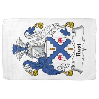 Rust Family Crest Kitchen Towels