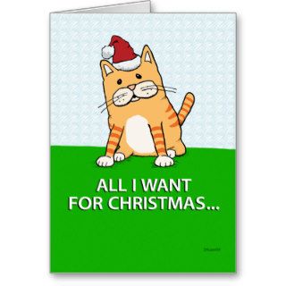 Funny Cat Christmas Card