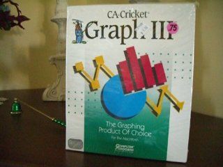 Ca cricket Graph Iii. The Graphing Product of Choice. Not in Cd but a Drive Diskettes. Software