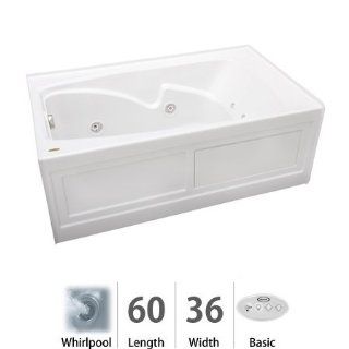 Jacuzzi CTS6036WLR2HXW White Cetra 60"x36" Skirted Left Hand Drain Comfort Whirlpool Bath Tub with   Recessed Bathtubs  