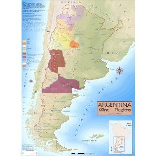 Wine Region Map For Argentina  Wall Maps 