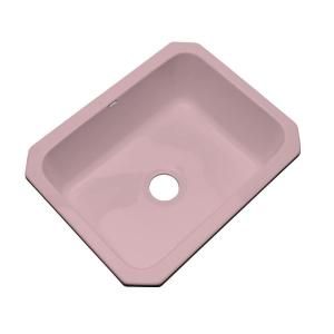 Thermocast Inverness Undermount Acrylic 25x19.5x9 in. 0 Hole Single Bowl Kitchen Sink in Wild Rose 22063 UM