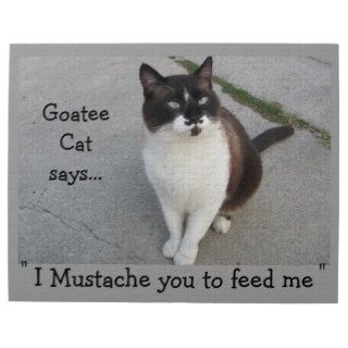 Goatee Cat Mustache youJigsaw Puzzles