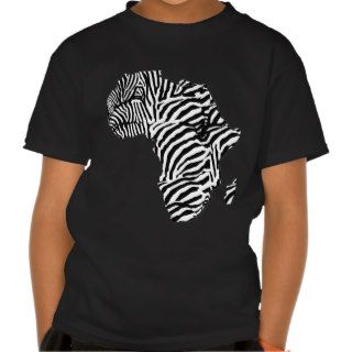 Zebra Print African Safari Africa Map Shirts
