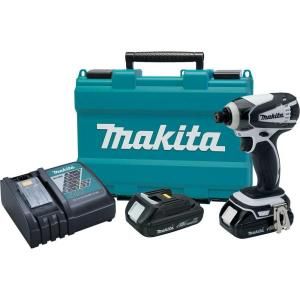 Makita 18 Volt Lithium Ion 1/4 in. Cordless Compact Impact Driver Kit LXDT04CW
