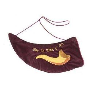 Hand Embroidered Brown Rams Horn shofar Bag Musical Instruments