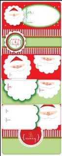 Jillson Roberts Recycled Christmas Self Adhesive Gift Labels, Santa Smile, 144 Count (XLA566)  Gift Enclosure Cards 