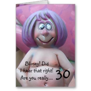 Happy 30th Birthday Card Humorous Customizable Age