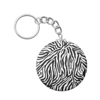 Zebra Stripe Swirls Pattern backgrounds fashion Keychain