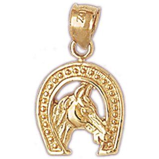 CleverEve's 14K Gold Pendant Horseshoes 3   Gram(s) Jewelry