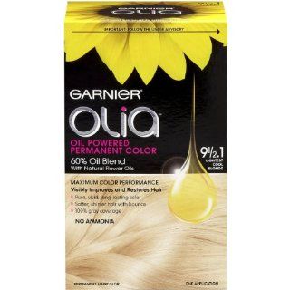Garnier Olia Oil Powered Permanent Haircolor, 9 1/2.1 Light Cool Blonde  Chemical Hair Dyes  Beauty