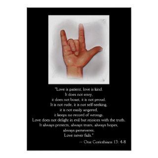 ASL LOVE POSTER/ CORINTHIANS 13
