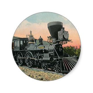 Old Fashioned Antique Train Vintage Transportation Sticker