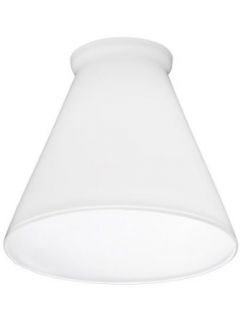 Small White Cone Shade With 2 1/4" Fitter. Glass Shade.   Lampshades  