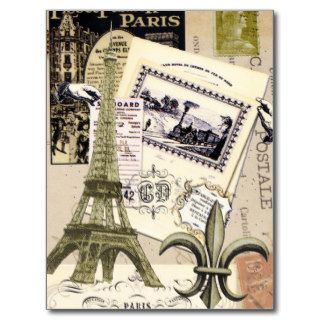 Vintage Paris Collagepostcard