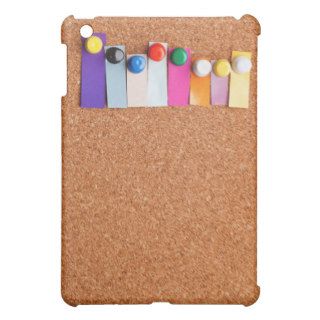 Cork board and colorful heading for eight letter w iPad mini covers
