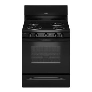 Whirlpool 4.8 cu. ft. Electric Range with Self Cleaning Oven in Black WFC340S0AB