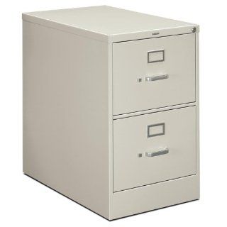 HON 210 Series Locking Vertical Filing Cabinets Legal File, 2 Drawer, 18 1/4"Wx28 1/2"Dx29"H, Light Gray 