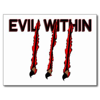 Evil Within Claw Marks Postcard