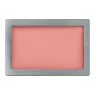Coral Peach Background. Fashion Color Trend. Chic Rectangular Belt Buckle