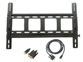 Pyle Great Flat Panel Wall Mount & Cable Package for Home/Office/Schools/Public    PSW588UT 32" to 50" Ultra Thin Flat Panel TV Wall Mount + PHDMDVI12 12FT HDMI Male to DVI Male Cable. Electronics