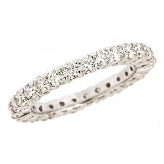 Diamond Eternity Wedding Anniversary Band Ring 14K White Gold (1.50cttw, SI Clarity, G Color) Jewelry