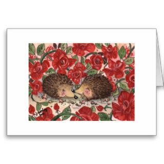 Hedgehogs' Valentine Card