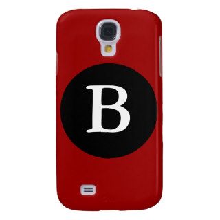 B Initial B Letter B Red Black iPhone 3 Speck Case Galaxy S4 Cover