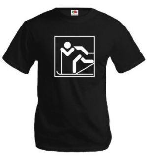 T Shirt Cross Country Skiing Pictogram Sports & Outdoors