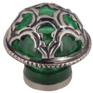 Atlas Homewares Paradigm Collection 1 1/4 in. Green Glass Cabinet Knob MG20 G