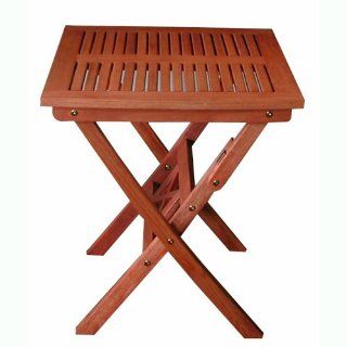 VIFAH V03 Outdoor Wood Folding Bistro Table, Natural Wood Finish, 24 by 24 by 28 Inch  Folding Patio Tables  Patio, Lawn & Garden