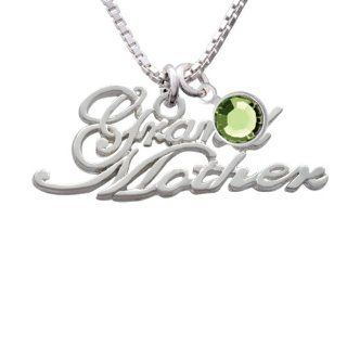 Silver ''Grandmother'' Charm Necklace with F1582 Pendant Necklaces Jewelry