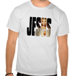 Jesus and His image in His Name Tee Shirts
