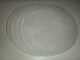 Organza Circles Sheer with White Iridescent Edge 9" Favor Wedding Shower Wrap  Other Products  