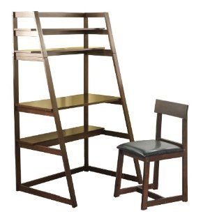 TMS 2 Piece Ladder 3 in 1 Desk Set, Espresso   Desk Chairs